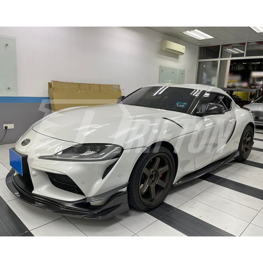 Varis Style Carbon Fiber Side Skirt Under Board For Toyota Supra MK5 A90 A91 GR 2019-2024