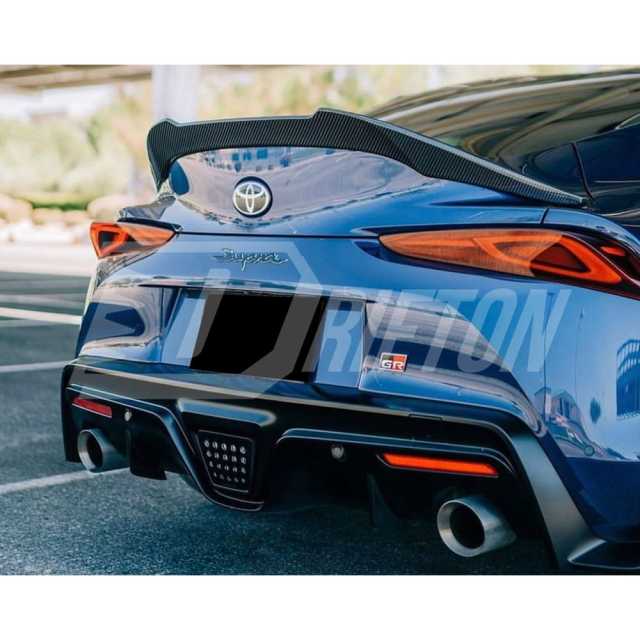 V Style Dry Carbon Fiber Trunk Spoiler Rear Wing For Toyota Supra MK5 A90 A91 GR 2019-2024