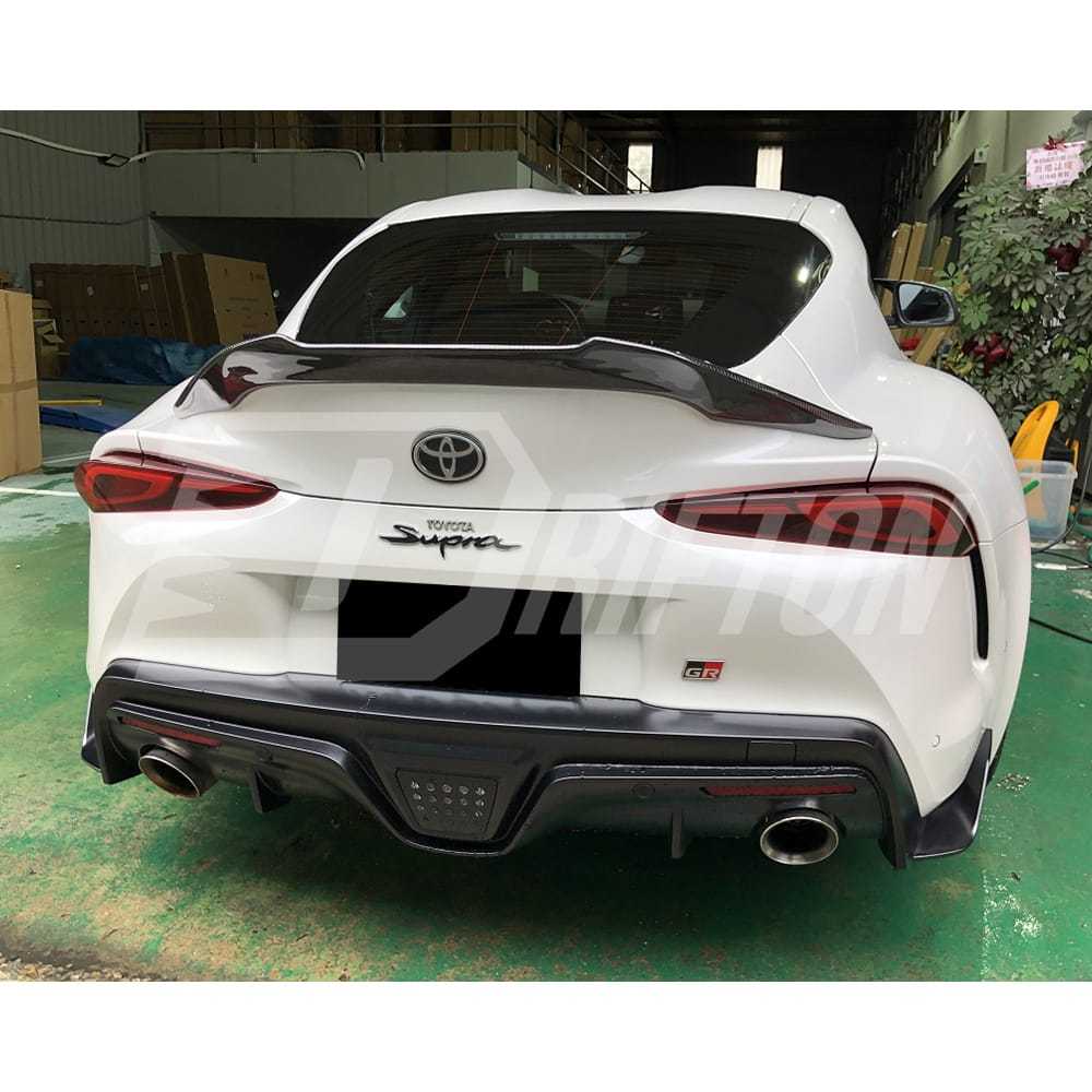 V Style Dry Carbon Fiber Trunk Spoiler Rear Wing For Toyota Supra MK5 A90 A91 GR 2019-2024