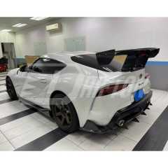 Varis Style Carbon Fiber Bumper Rear Diffuser With Fins For Toyota Supra MK5 A90 A91 GR 2019-2024