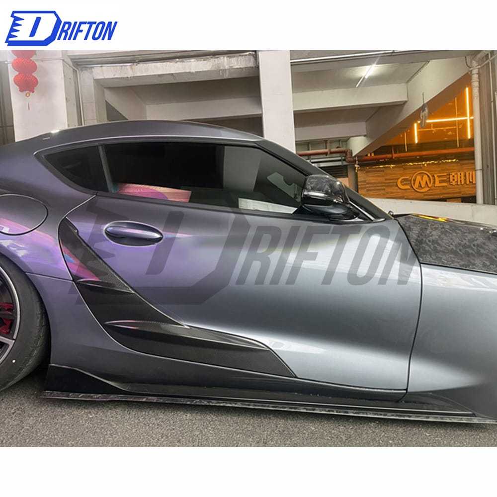 Artisan Style Carbon Fiber Side Skirt Underboard For Toyota Supra MK5 A90 A91 GR 2019-2024