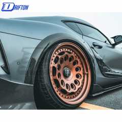 Artisan Style Carbon Fiber Wide Fender Flare Wheel Trim 8 Pcs For Toyota Supra MK5 A90 A91 GR 2019-2024