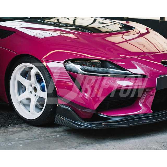 Varis Style Carbon Fiber Front Bumper Canards For Toyota Supra MK5 A90 A91 GR 2019-2024