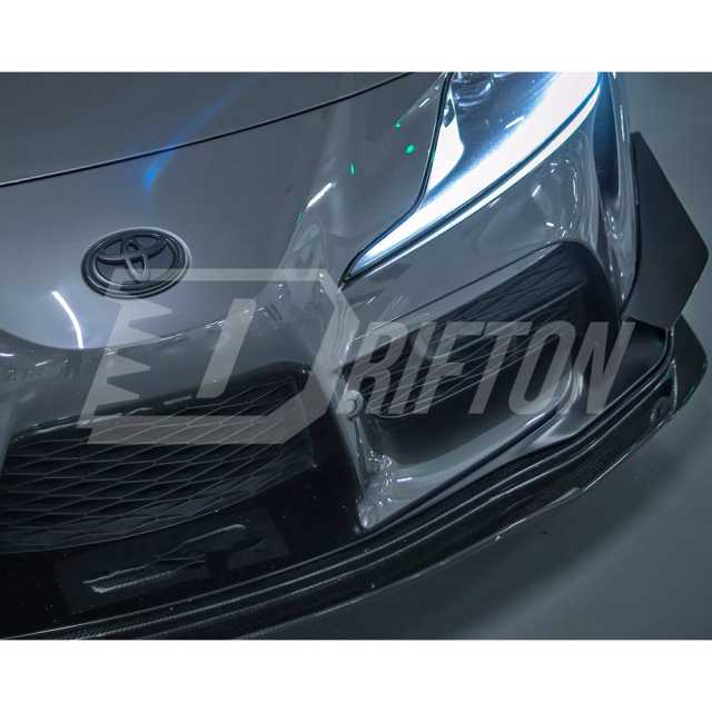 Varis Style Carbon Fiber Front Bumper Canards For Toyota Supra MK5 A90 A91 GR 2019-2024