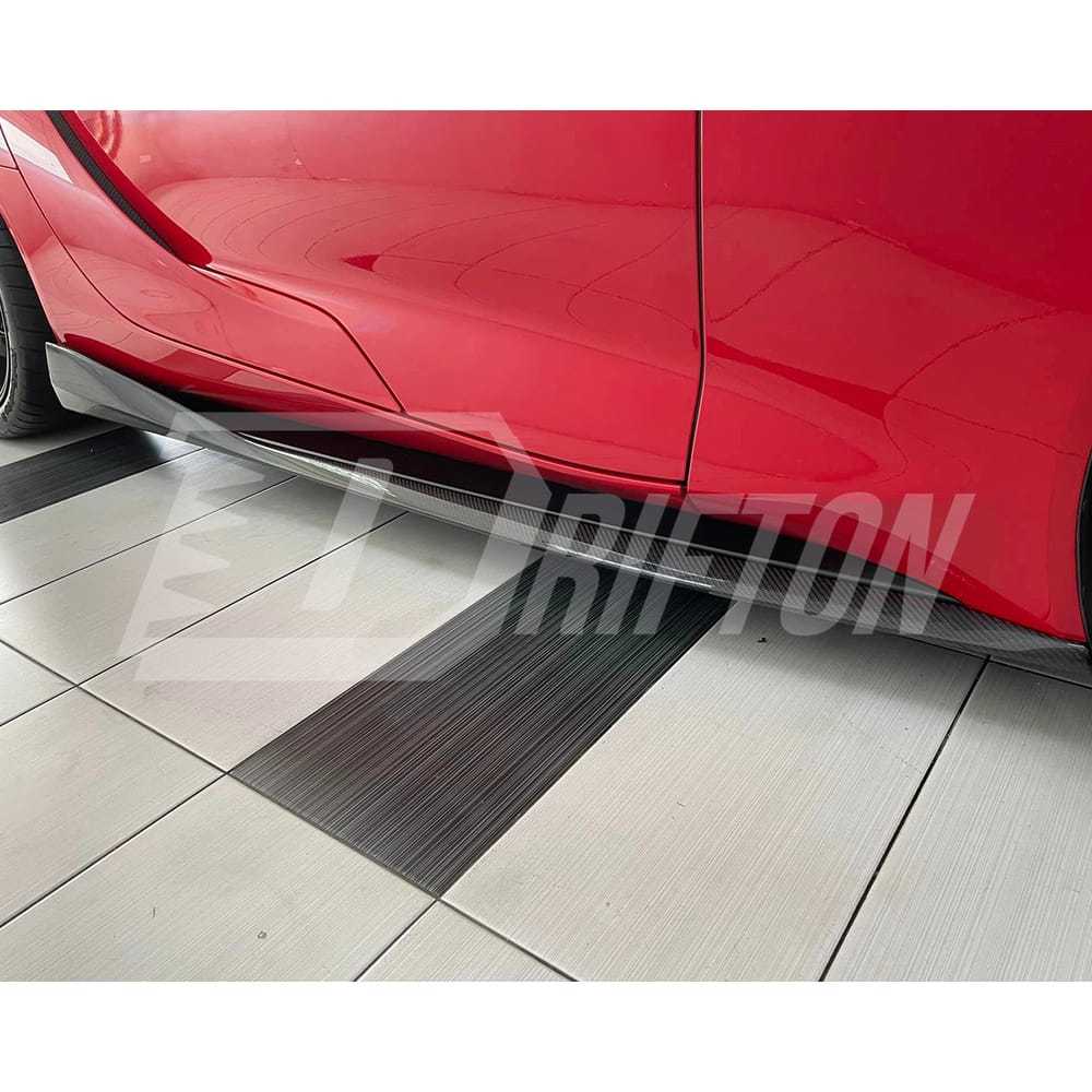 Varis Style Carbon Fiber Side Skirt Under Board For Toyota Supra MK5 A90 A91 GR 2019-2024
