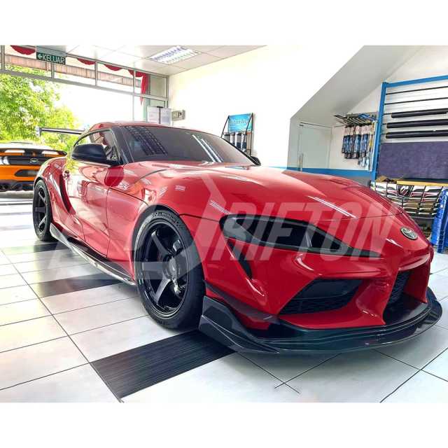 Varis Style Carbon Fiber Side Skirt Under Board For Toyota Supra MK5 A90 A91 GR 2019-2024