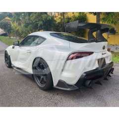 Varis Style Carbon Fiber Bumper Rear Diffuser With Fins For Toyota Supra MK5 A90 A91 GR 2019-2024