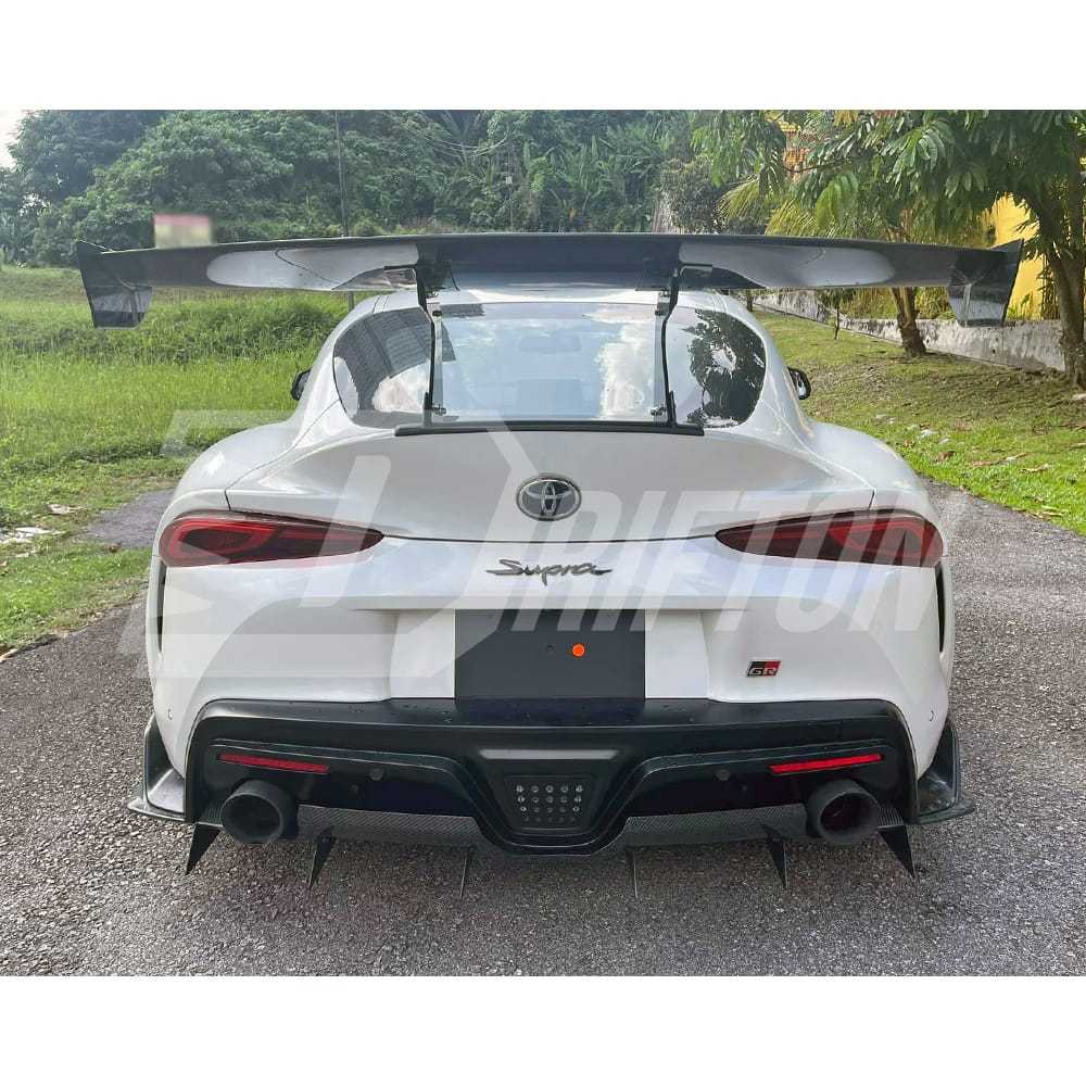 Varis Style Carbon Fiber Bumper Rear Diffuser With Fins For Toyota Supra MK5 A90 A91 GR 2019-2024