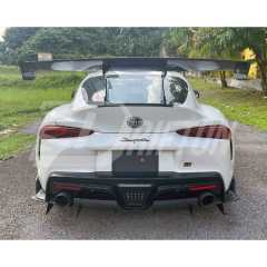 Varis Style Carbon Fiber Bumper Rear Diffuser With Fins For Toyota Supra MK5 A90 A91 GR 2019-2024