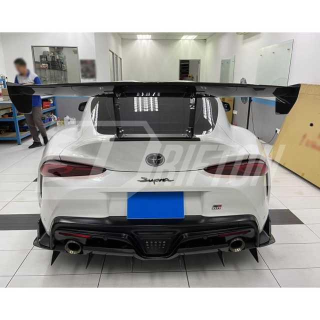 Varis Style Carbon Fiber Bumper Rear Diffuser With Fins For Toyota Supra MK5 A90 A91 GR 2019-2024