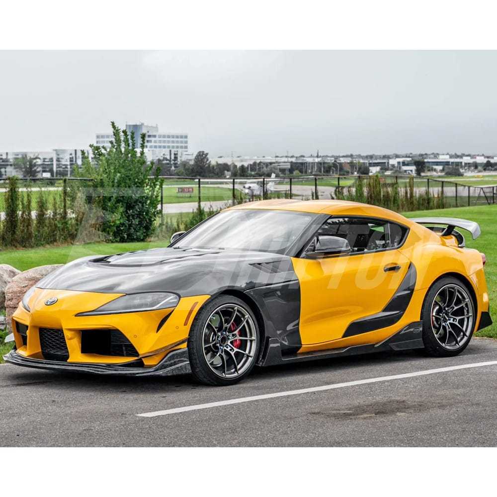 TRD Style Carbon Fiber Replacement Rear Side Blades Door Garnish For Toyota Supra MK5 A90 A91 GR 2019-2024