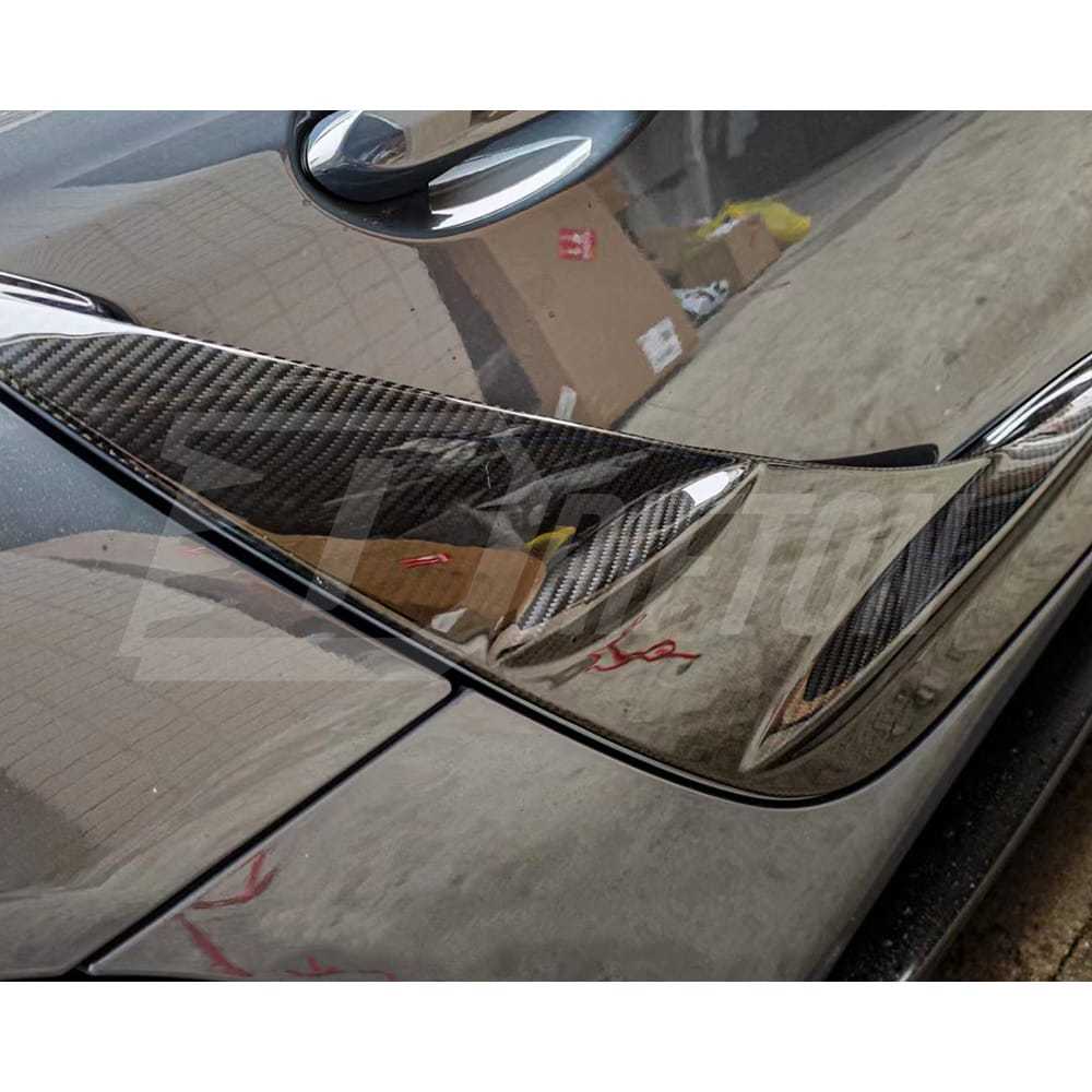 TRD Style Dry Carbon Fiber Rear Side Blades Door Garnish For Toyota Supra MK5 A90 A91 GR 2019-2024