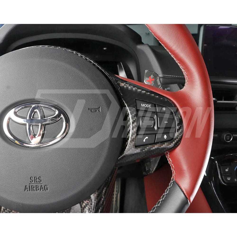 Dry Carbon Fiber Interiors Steering Wheel Switch Panel Trim Kits For Toyota Supra MK5 A90 A91 GR 2019-2024