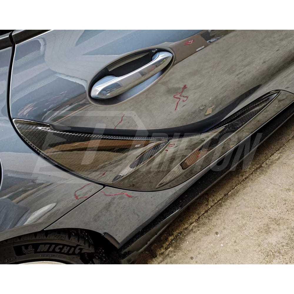 TRD Style Dry Carbon Fiber Rear Side Blades Door Garnish For Toyota Supra MK5 A90 A91 GR 2019-2024