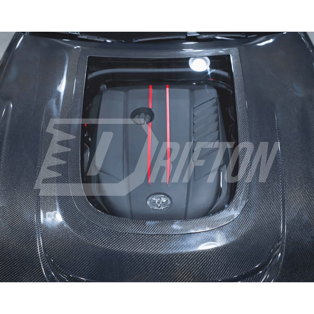 CMST Style Carbon Fiber Glass Transparent Hood For Toyota Supra MK5 A90 A91 GR 2019-2024