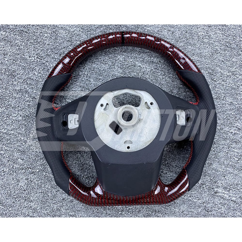 Customize Red Carbon Fiber Steering Wheel For Toyota Supra MK5 A90 A91 GR 2019-2024