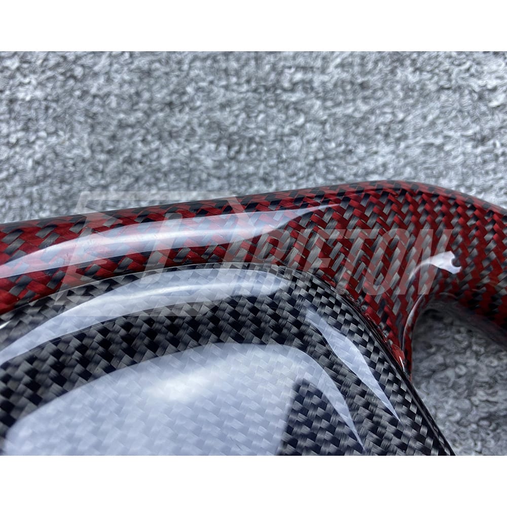 Customize Red Carbon Fiber Steering Wheel For Toyota Supra MK5 A90 A91 GR 2019-2024
