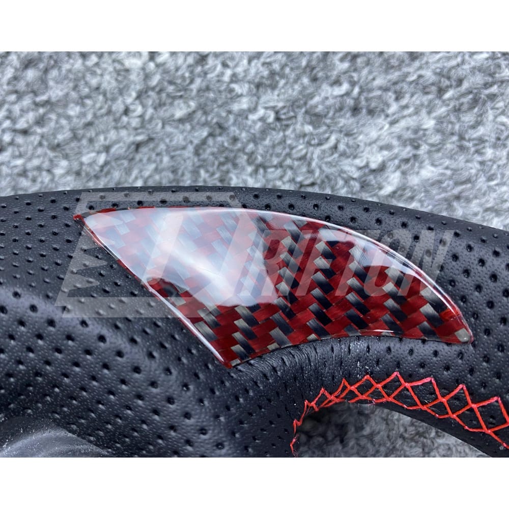 Customize Red Carbon Fiber Steering Wheel For Toyota Supra MK5 A90 A91 GR 2019-2024