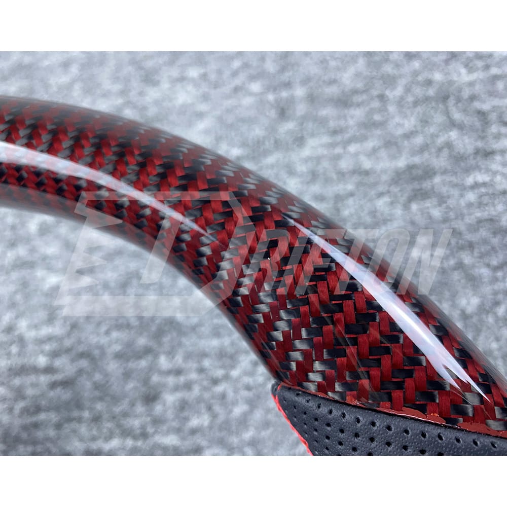 Customize Red Carbon Fiber Steering Wheel For Toyota Supra MK5 A90 A91 GR 2019-2024