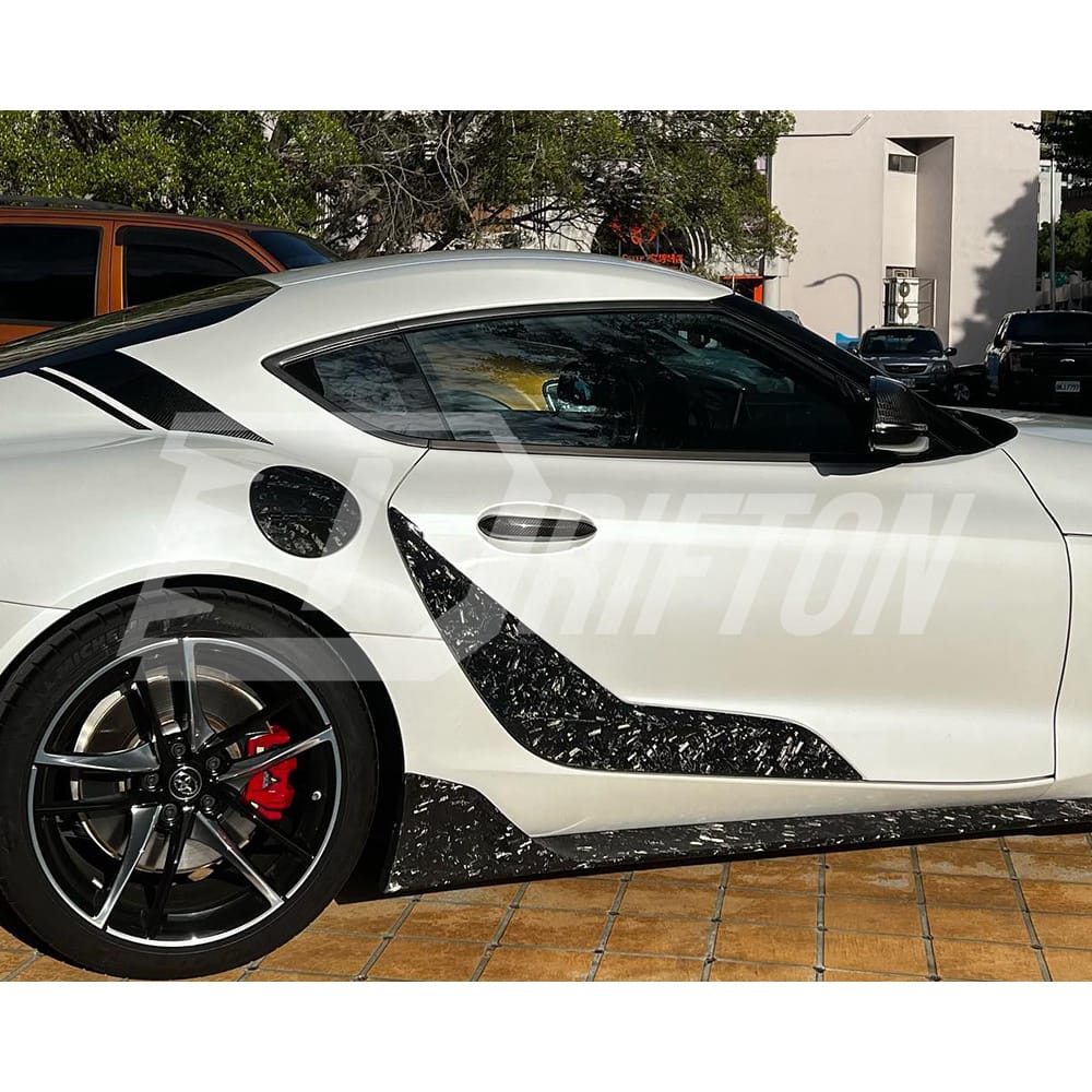 TRD Style Carbon Fiber Side Skirt For Toyota Supra MK5 A90 A91 GR 2019-2024
