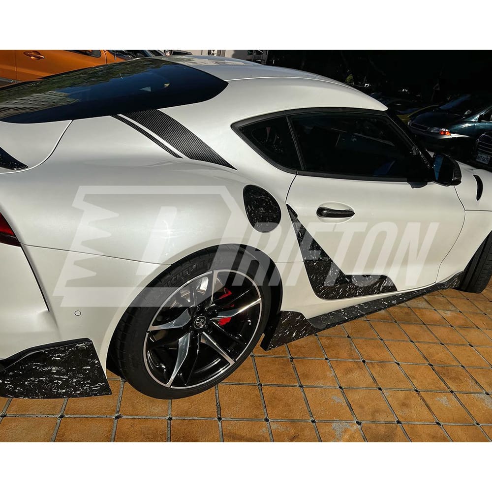 TRD Style Carbon Fiber Side Skirt For Toyota Supra MK5 A90 A91 GR 2019-2024