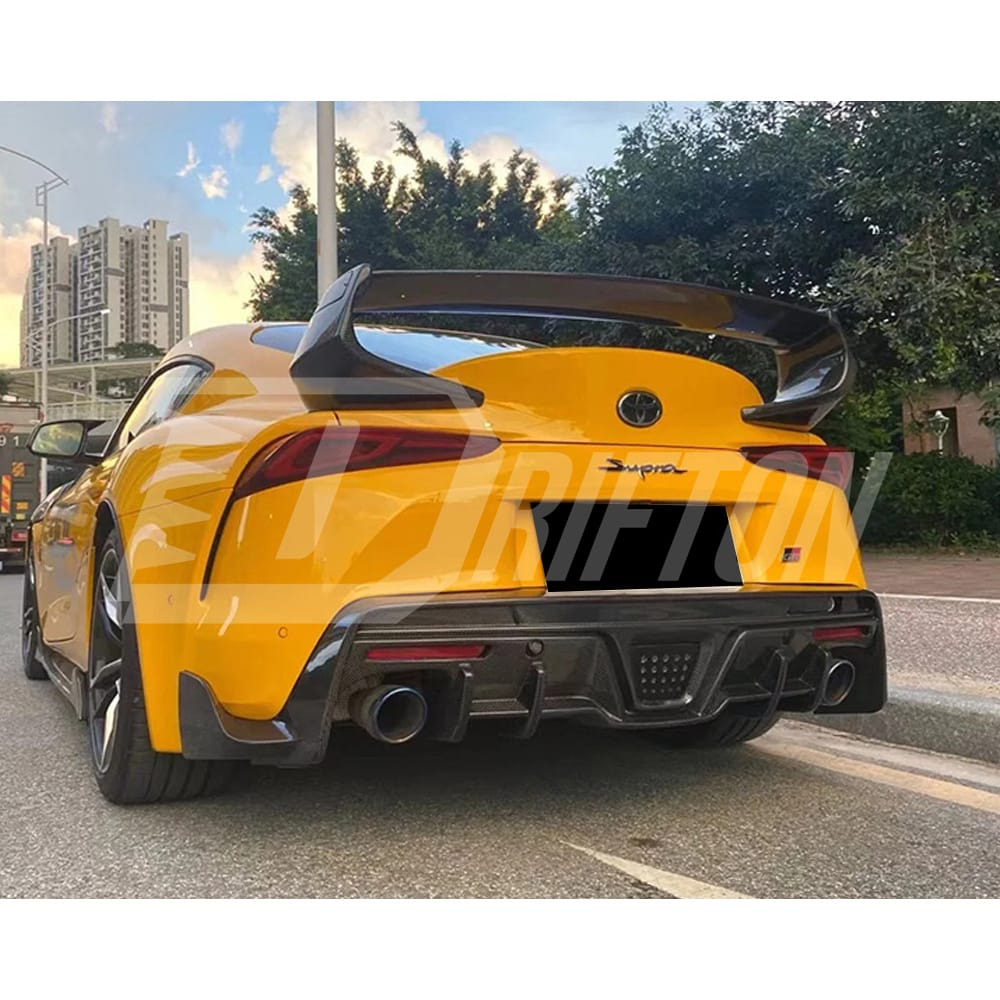 Toms Style Carbon Fiber Rear Diffuser For Toyota Supra MK5 A90 A91 GR 2019-2024