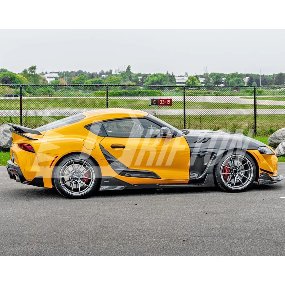 Toms Style Carbon Fiber Side Skirt For Toyota Supra MK5 A90 A91 GR 2019-2024