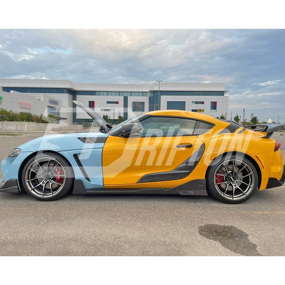 Toms Style Carbon Fiber Side Skirt For Toyota Supra MK5 A90 A91 GR 2019-2024