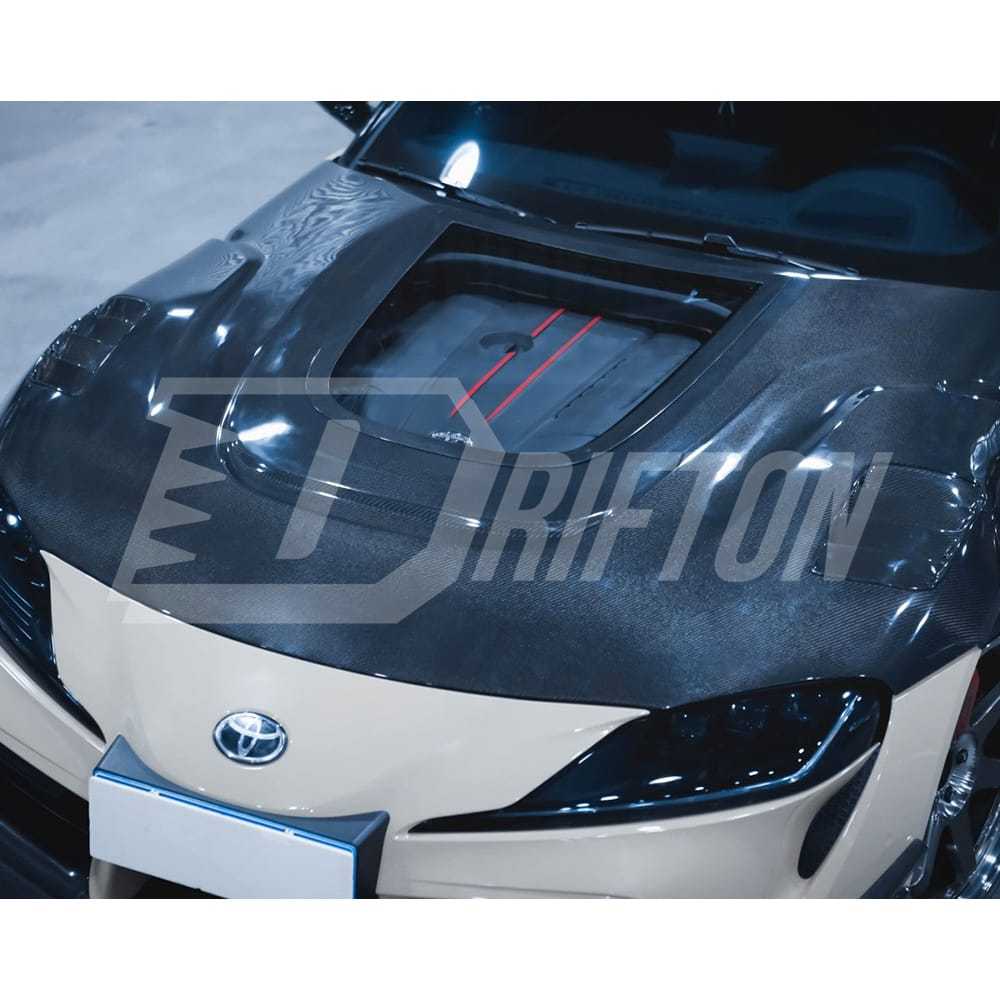 CMST Style Carbon Fiber Glass Transparent Hood For Toyota Supra MK5 A90 A91 GR 2019-2024