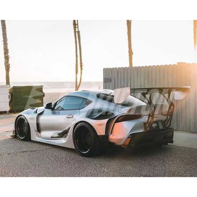 HKS Style Glass Fiber Rear Spoiler GT Wing For Toyota Supra MK5 A90 A91 GR 2019-2024