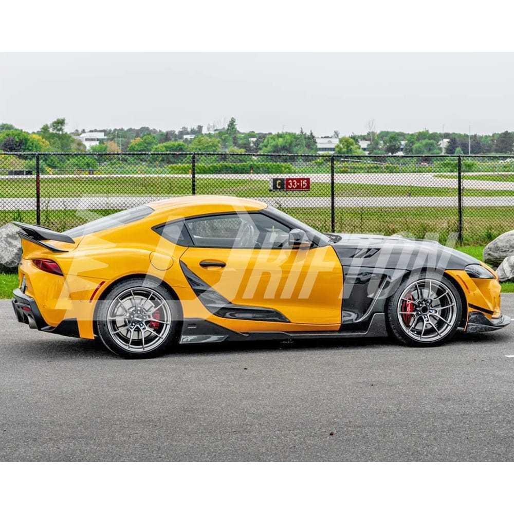 Toms Style Carbon Fiber Side Skirt For Toyota Supra MK5 A90 A91 GR 2019-2024