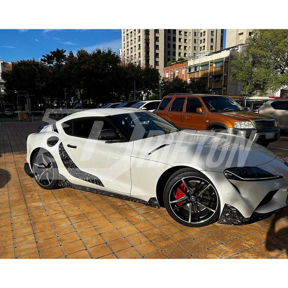 TRD Style Carbon Fiber Side Skirt For Toyota Supra MK5 A90 A91 GR 2019-2024