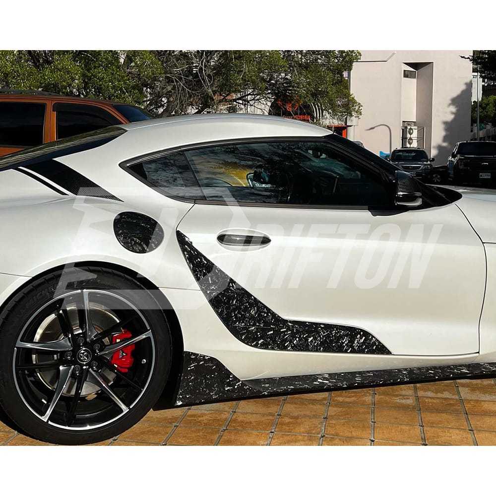 TRD Style Carbon Fiber Side Skirt For Toyota Supra MK5 A90 A91 GR 2019-2024