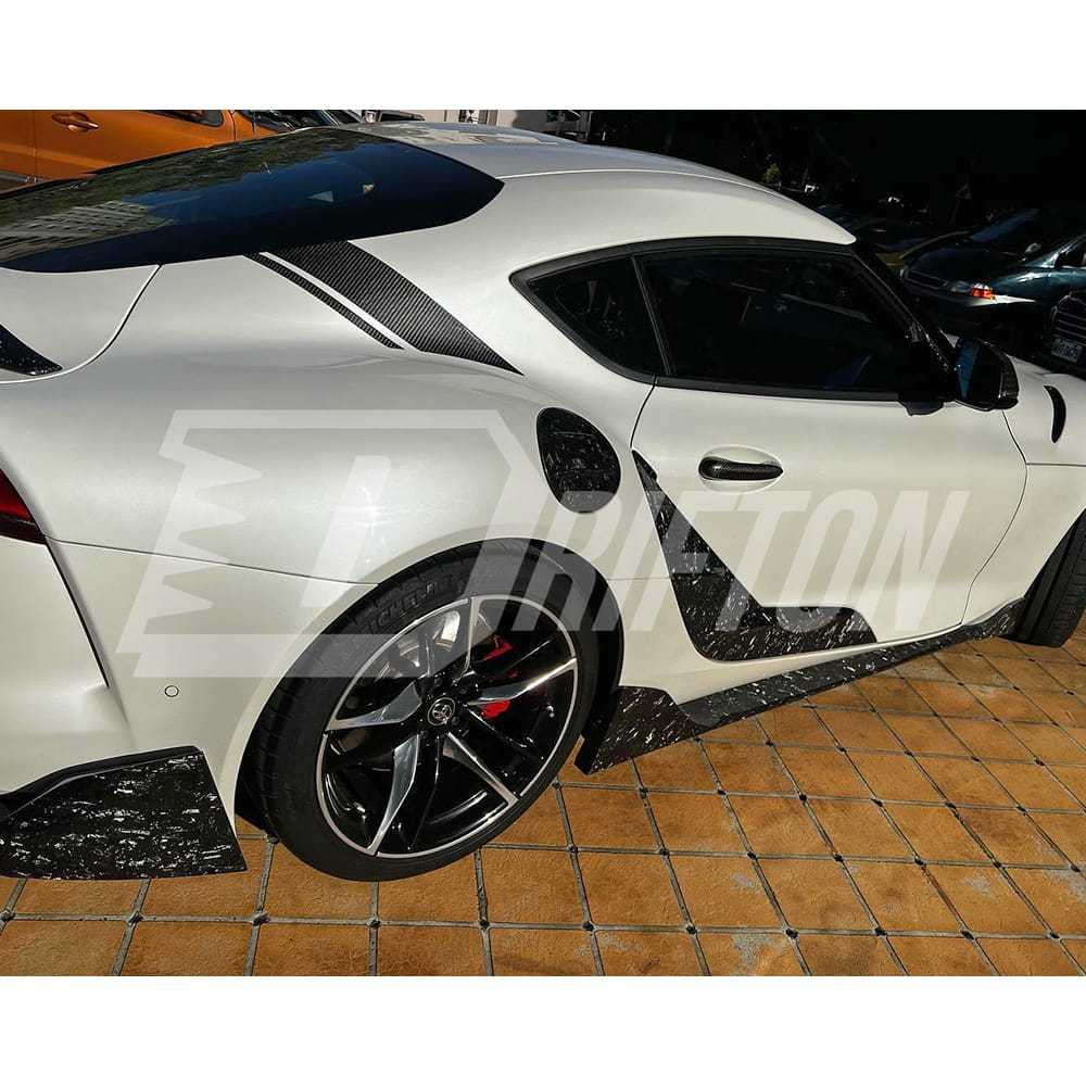 TRD Style Carbon Fiber Side Skirt For Toyota Supra MK5 A90 A91 GR 2019-2024