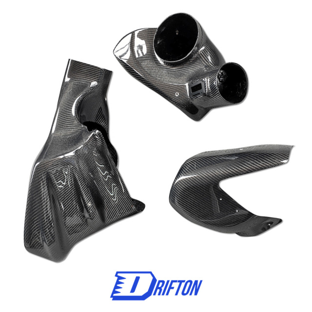 GrupperM Style Dry Carbon Fiber RAM Air System Intake Kit For Toyota Supra MK5 A90 A91 GR B58 2019-2024