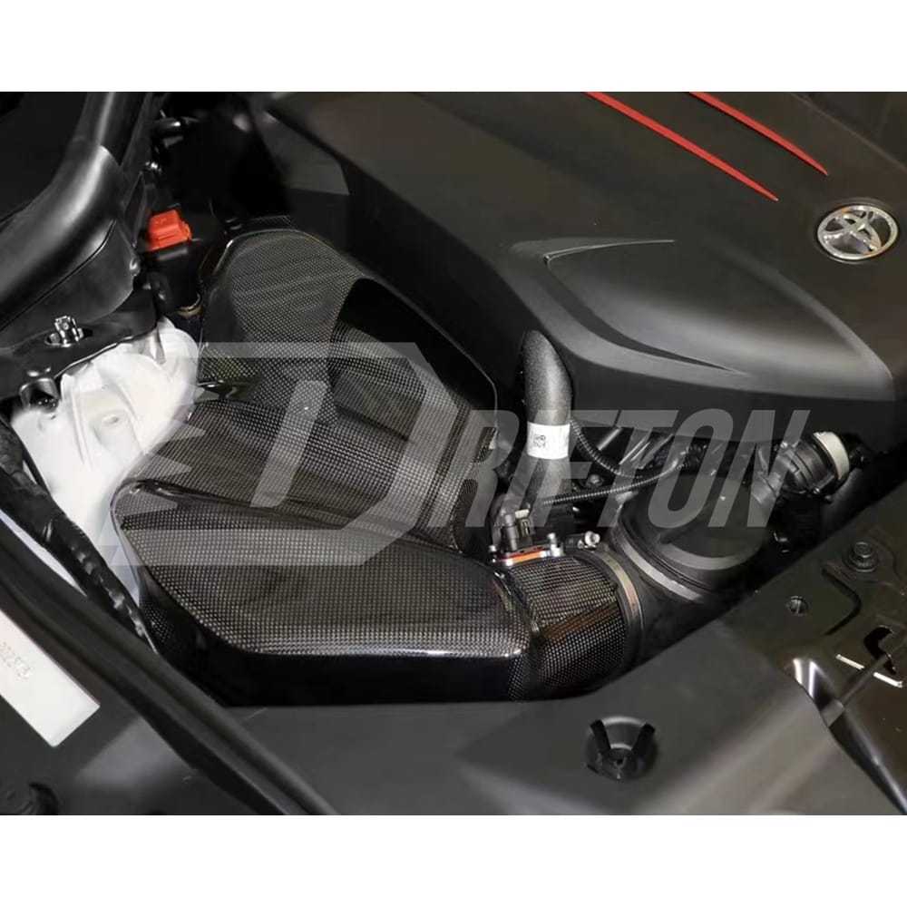 GrupperM Style Dry Carbon Fiber RAM Air System Intake Kit For Toyota Supra MK5 A90 A91 GR B58 2019-2024