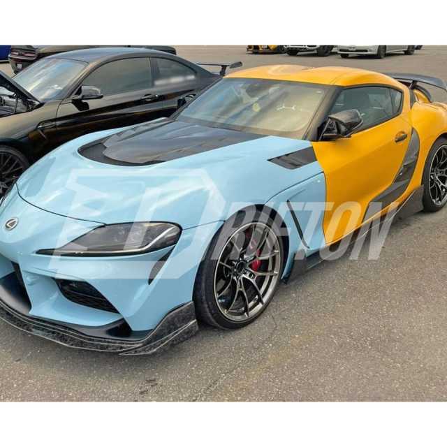 Toms Style Carbon Fiber Side Skirt For Toyota Supra MK5 A90 A91 GR 2019-2024