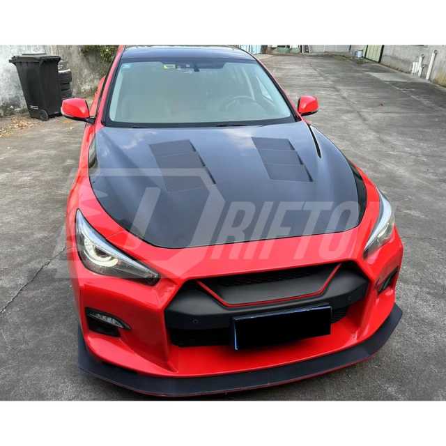 Vents Style Carbon Fiber Engine Hood For INFINITI Q50 2013-2024