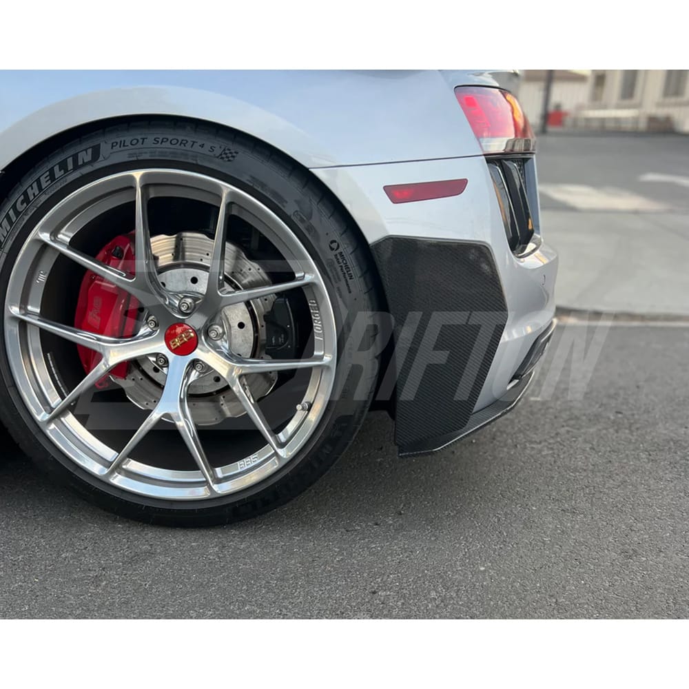 Carbon Fiber Rear Bumper Side Vent Spats For Audi R8 V10 2016-2019