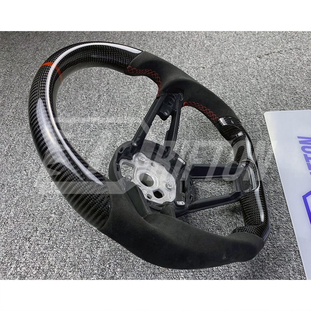 Customize Carbon Fiber Alcantara Steering Wheel For Audi R8 2016-2024