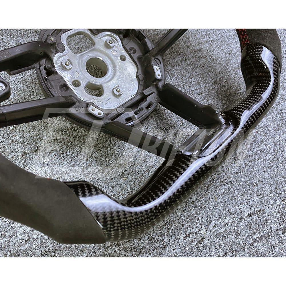 Customize Carbon Fiber Alcantara Steering Wheel For Audi R8 2016-2024