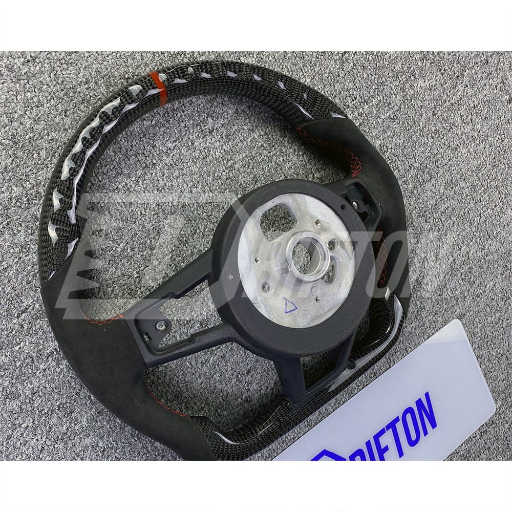 Customize Carbon Fiber Alcantara Steering Wheel For Audi R8 2016-2024