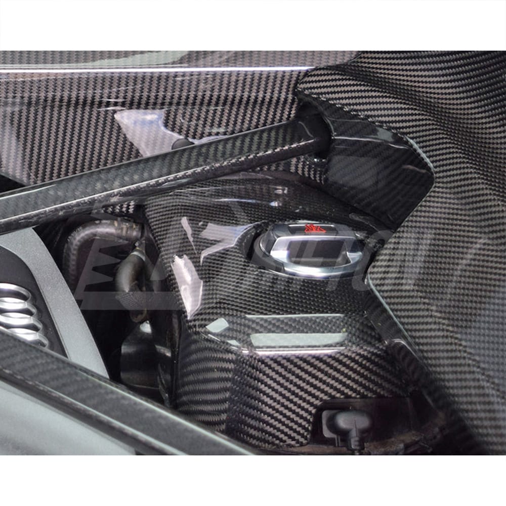Dry Carbon Fiber Replacement Engine Bay Water Tank Cover For Audi R8 2016-2024 (4)