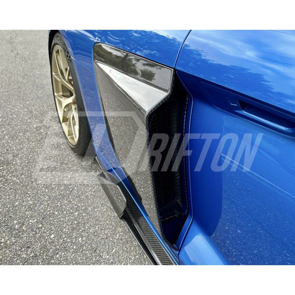 GT4 LMS Style Dry Carbon Fiber Side Blade For Audi R8 2016-2024