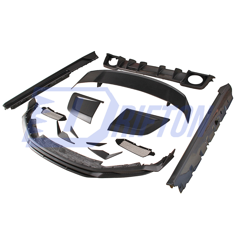 Paktechz Style Dry Carbon Fiber Front Lip For Audi R8 2020-2024