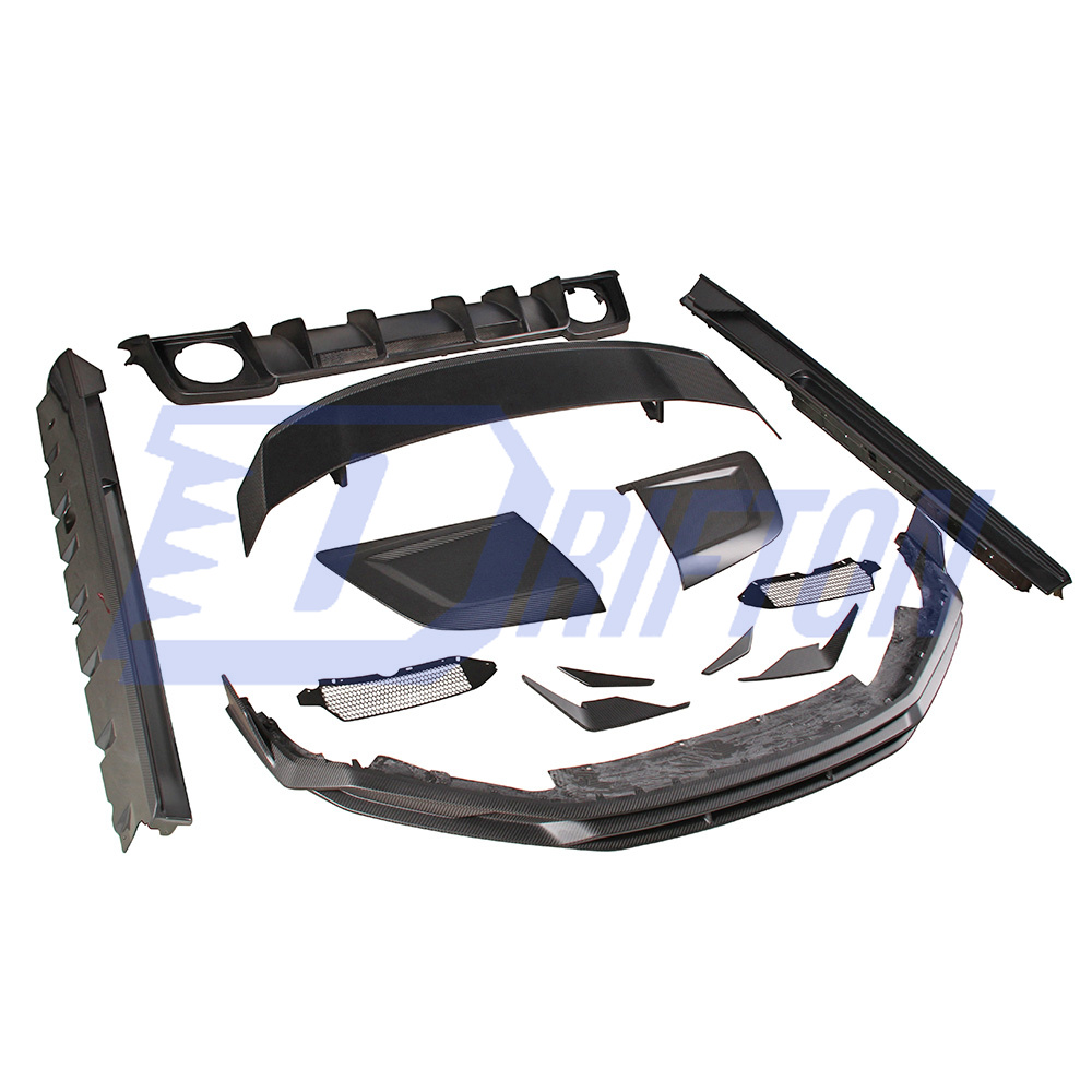 Paktechz Style Dry Carbon Fiber Front Lip For Audi R8 2020-2024
