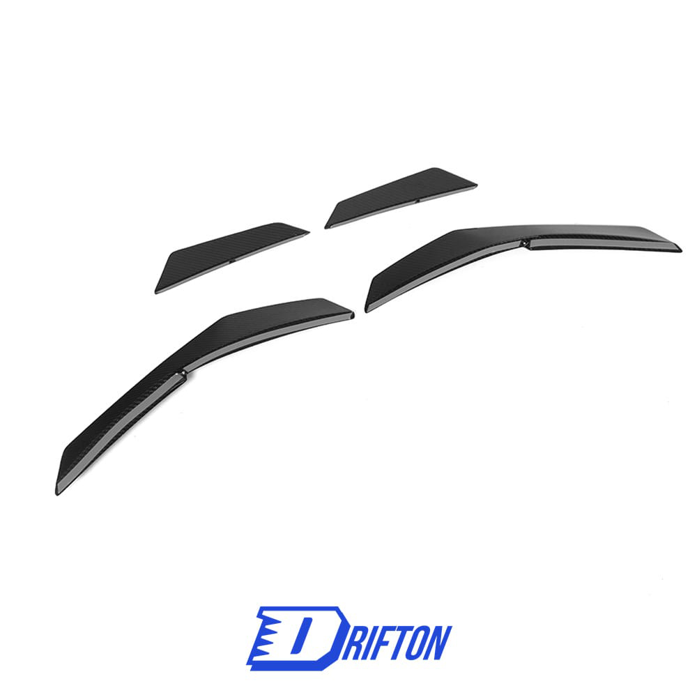 Performance Style Dry Carbon Fiber Front Bumper canards For Audi R8 2016-2019