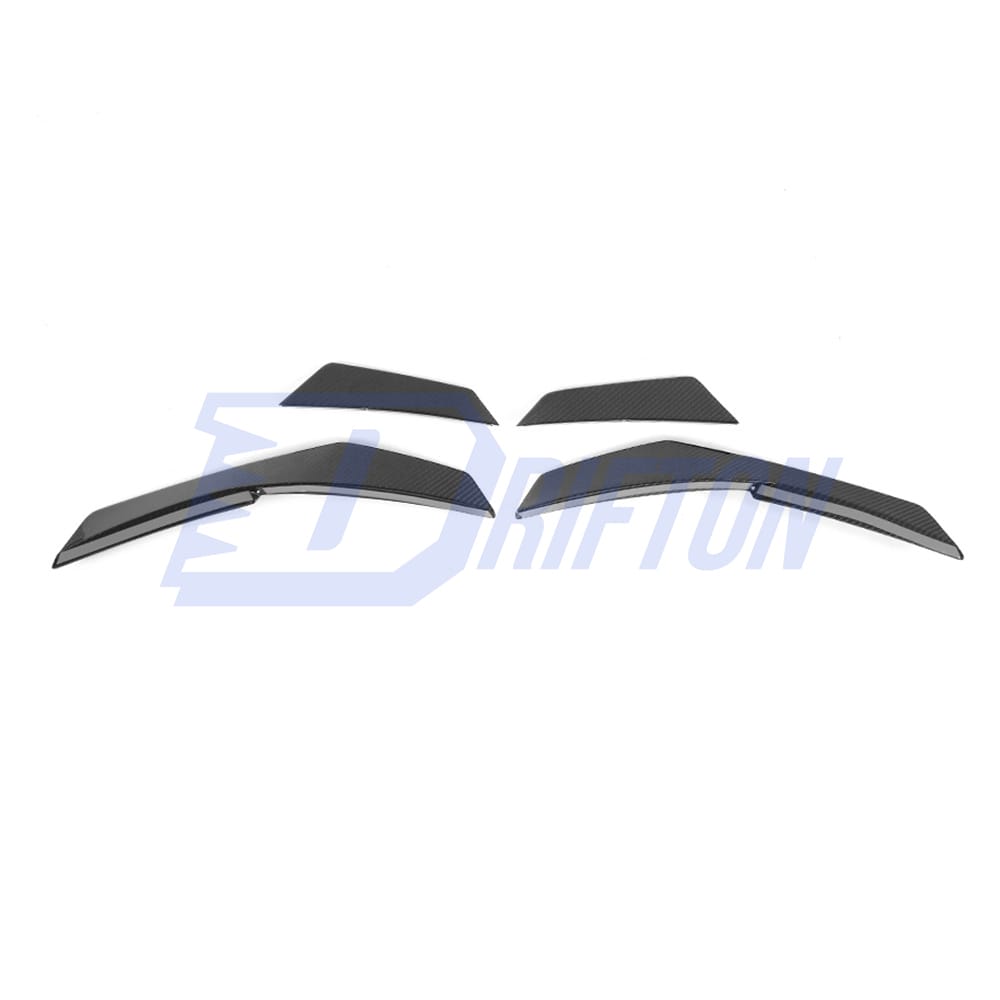 Performance Style Dry Carbon Fiber Front Bumper canards For Audi R8 2016-2019