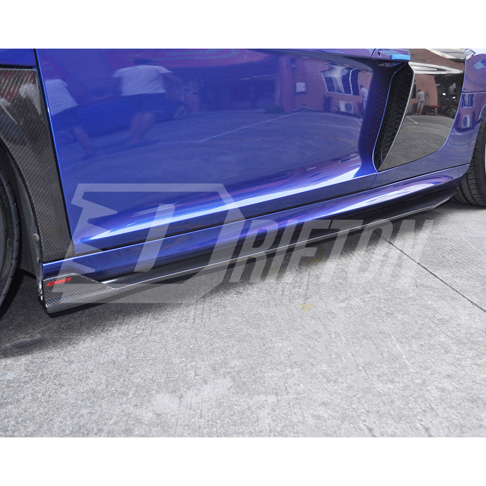CMST Style Carbon Fiber Side Skirt For Audi R8 V8 V10 2007-2015