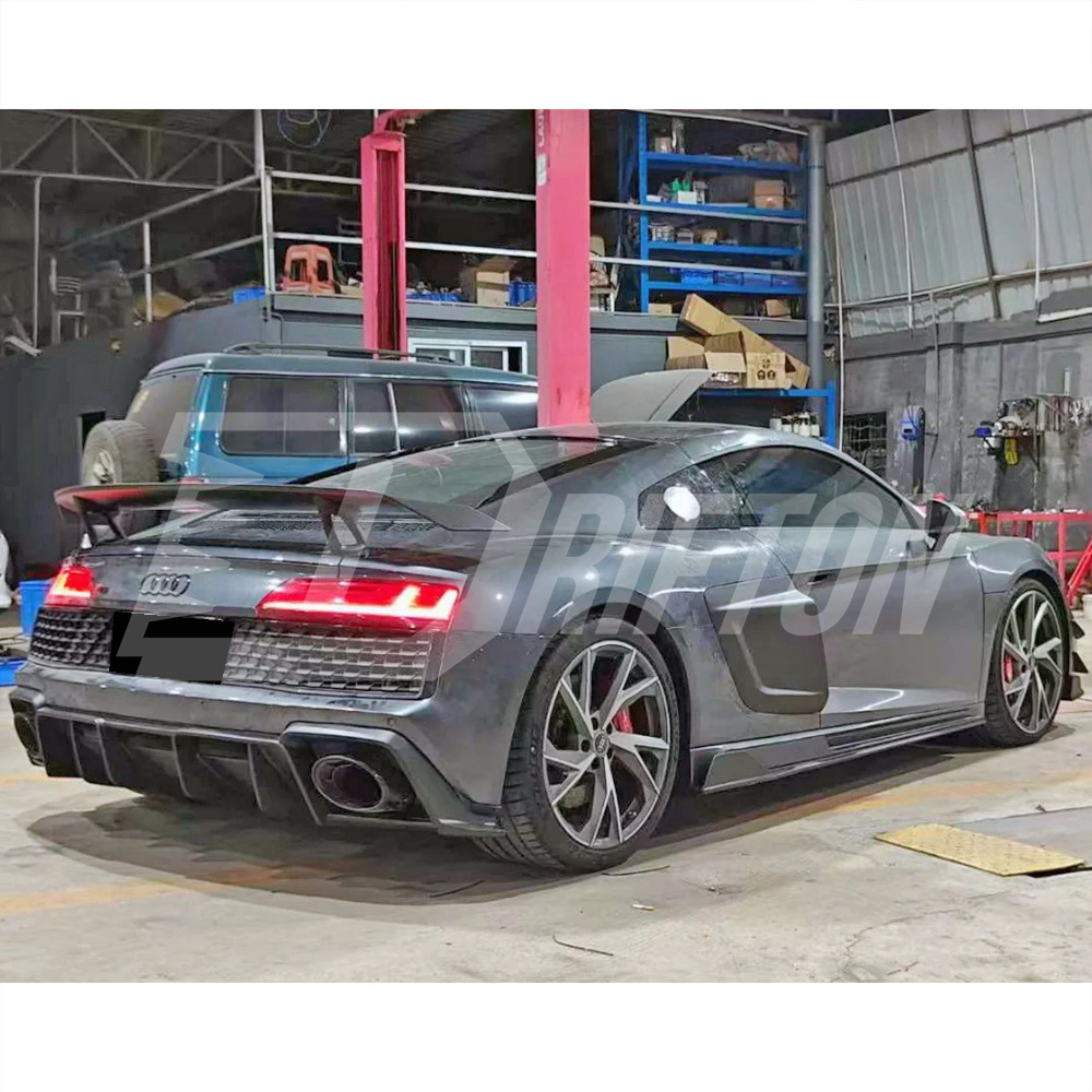 Paktechz Style Dry Carbon Fiber Front Lip For Audi R8 2020-2024